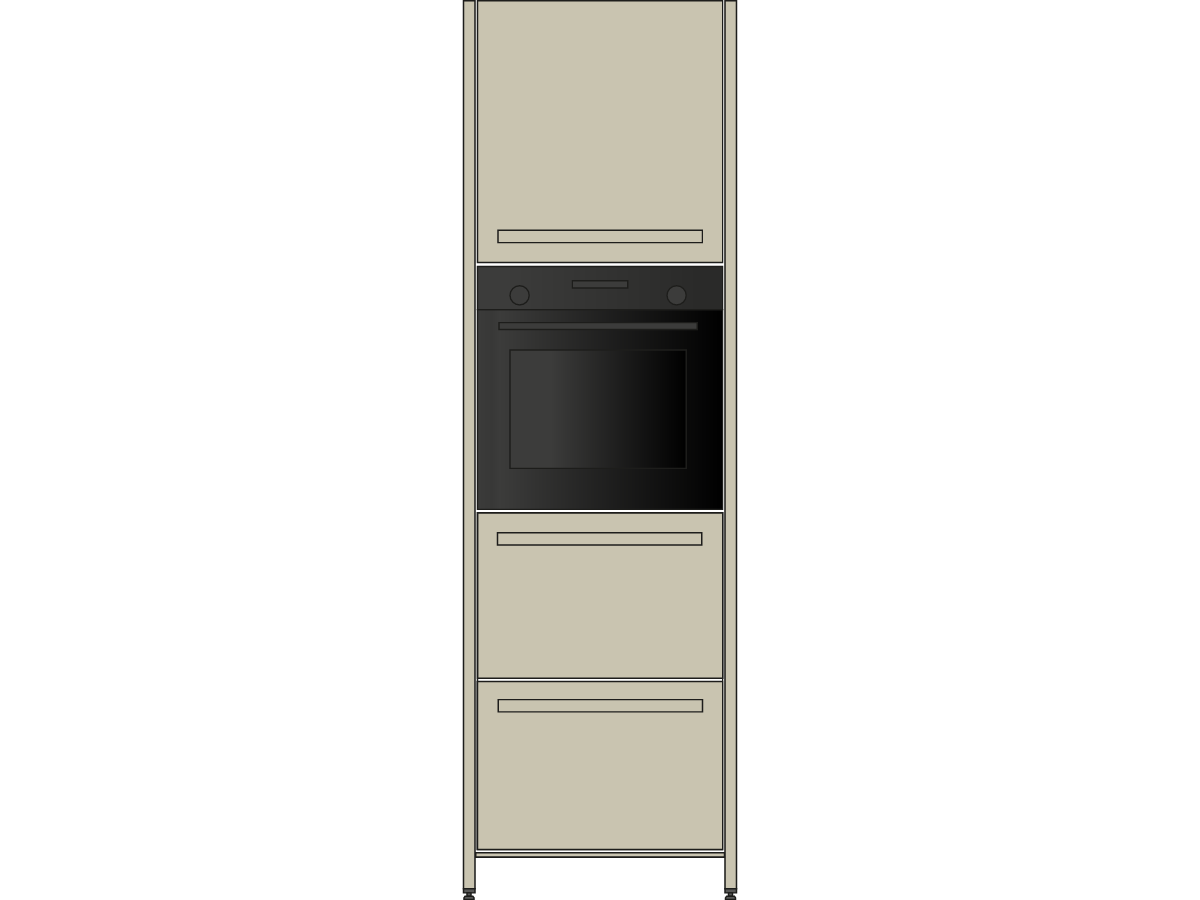 Hoge ladekast met Premium oven 429