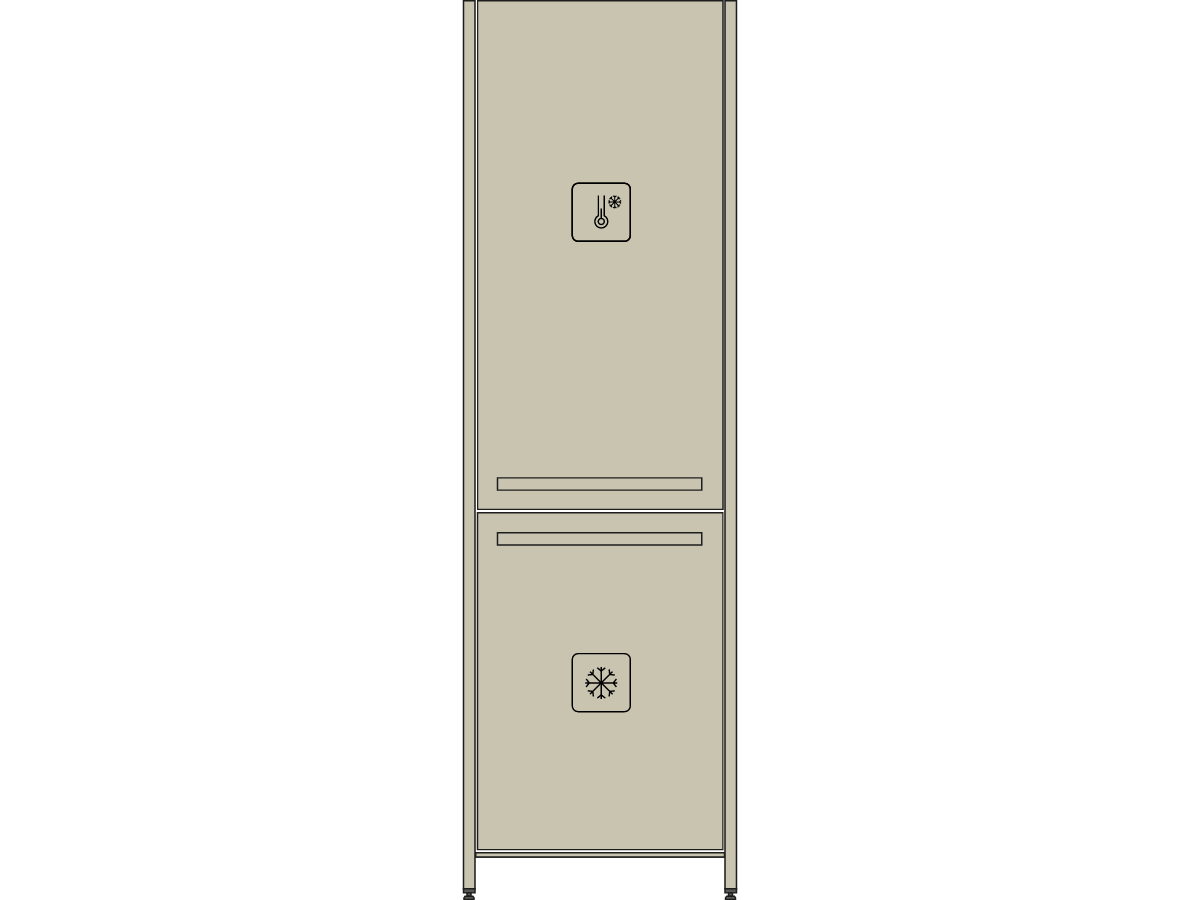 Hoge koel-vries kast 447
