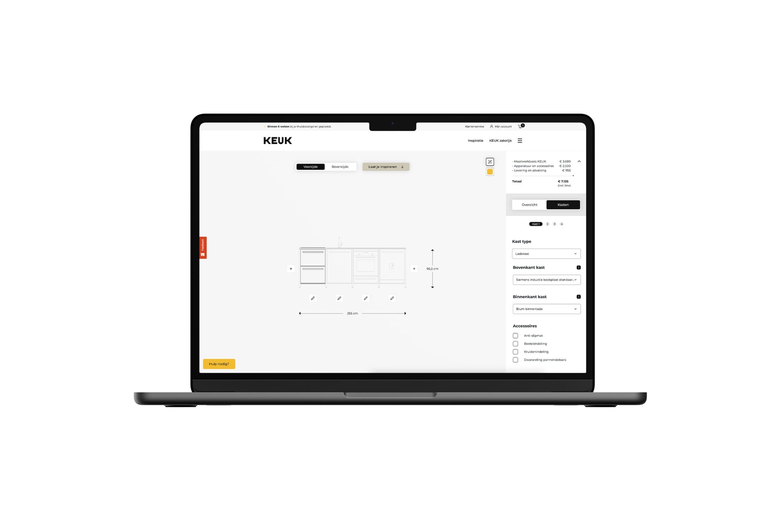 Keuken modulair samenstellen in configurator