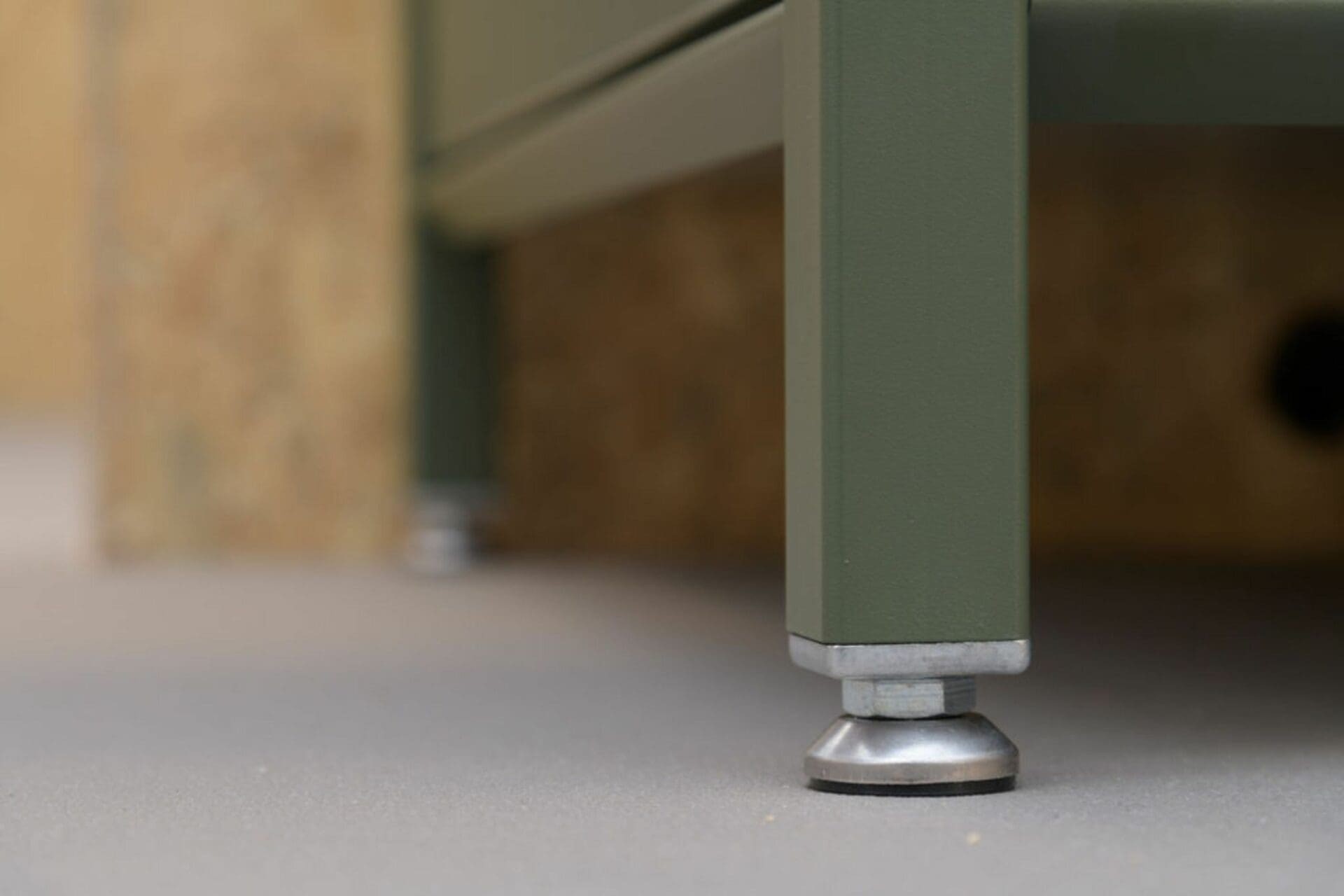 Detail groene keuken